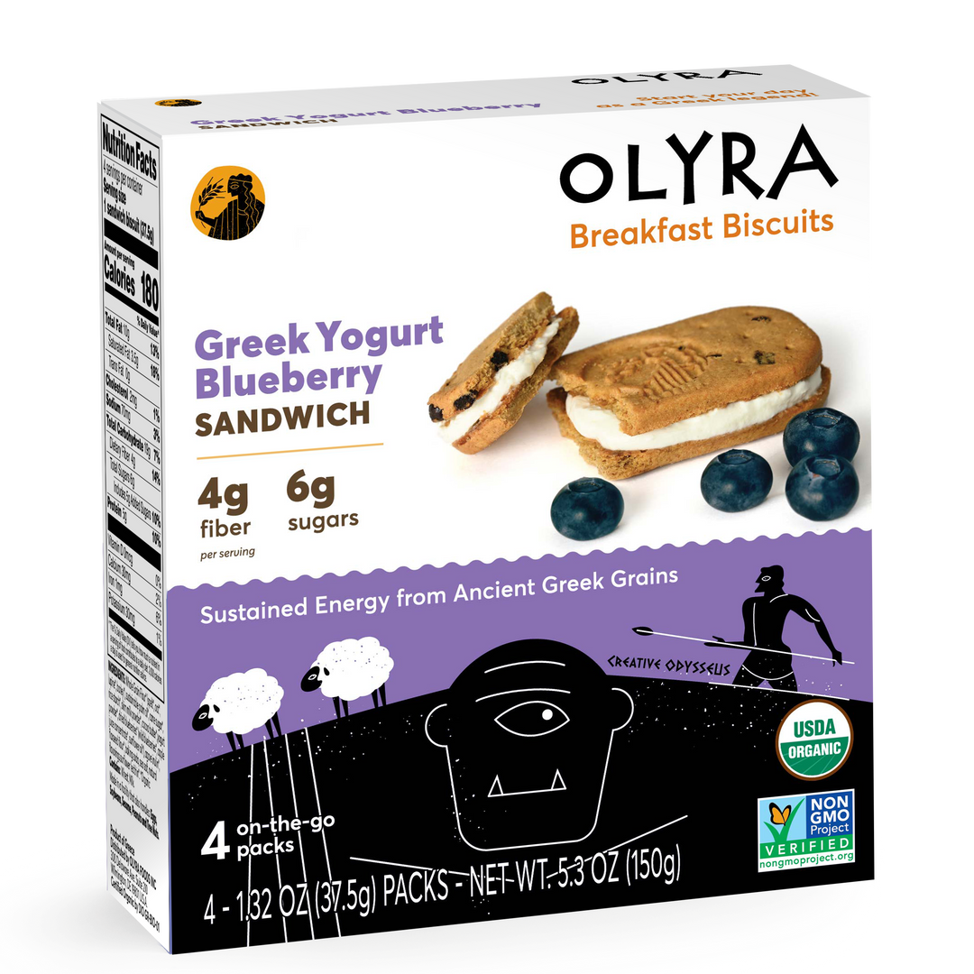 Olyra Breakfast Biscuits Greek Yogurt Blueberry Sandwich