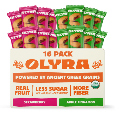 Olyra Fruit Lovers Bundle featuring Strawberry and Apple Cinnamon Soft Baked Bites