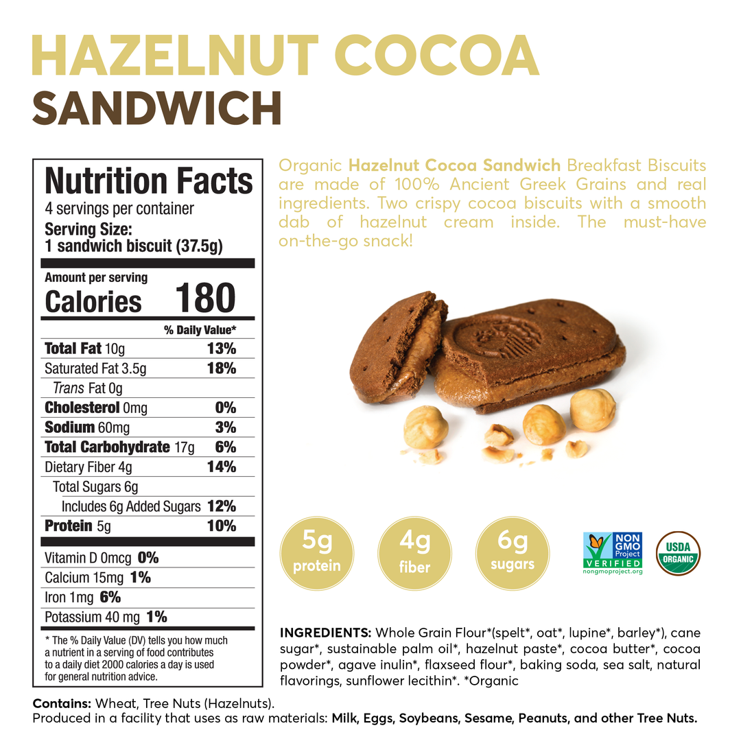 Hazelnut Cocoa Sandwich Breakfast Biscuits