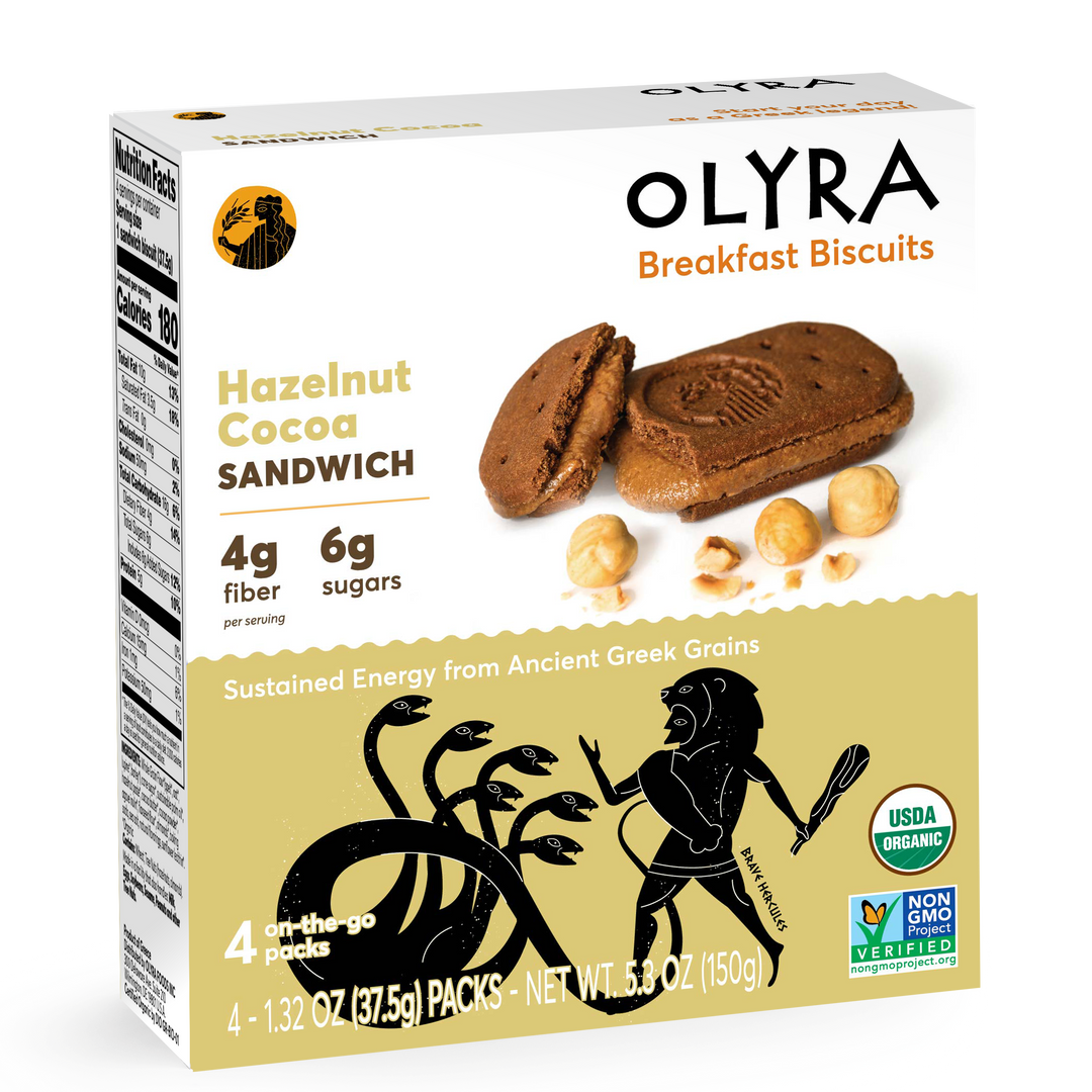 Olyra Breakfast Biscuits Hazelnut Cocoa Sandwich