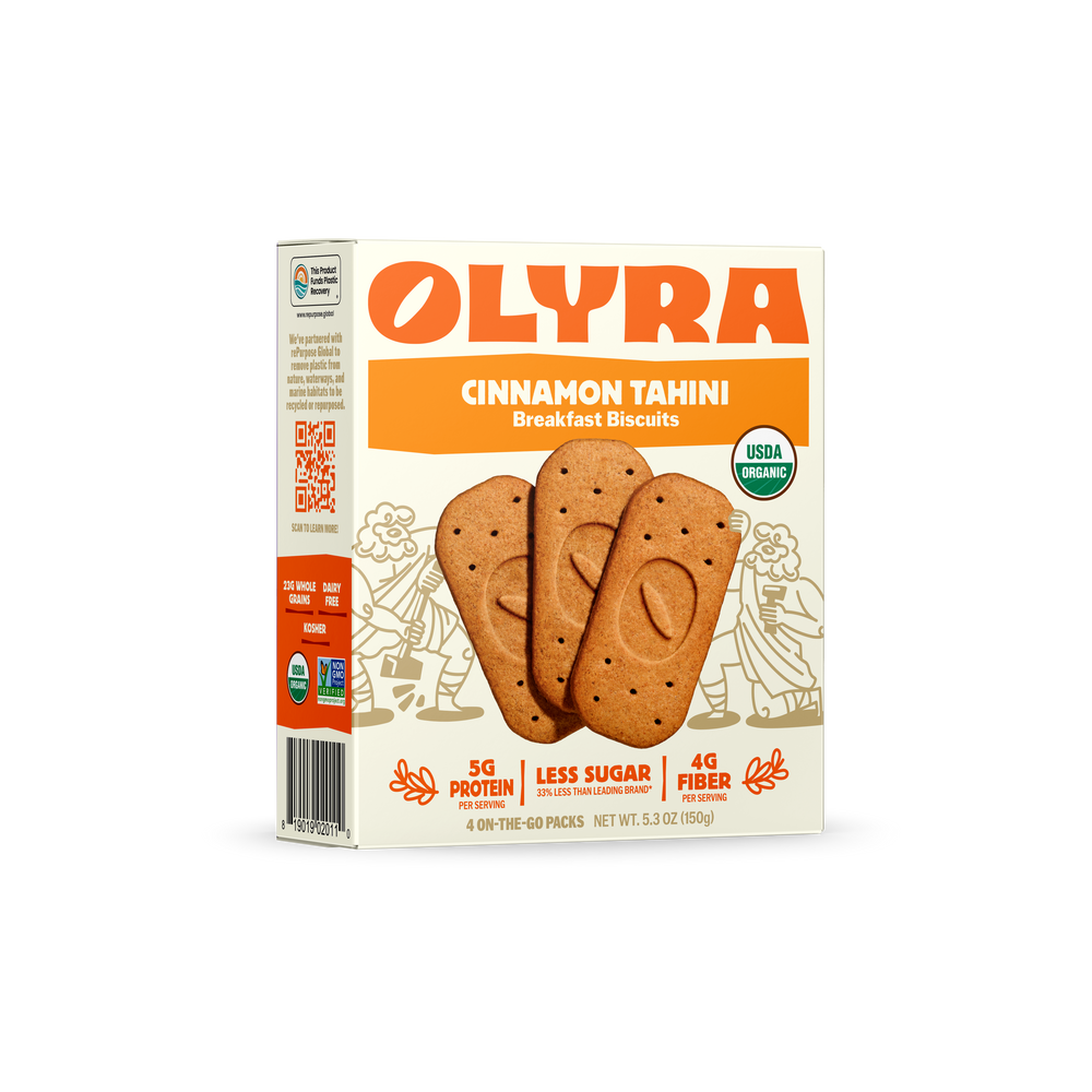 A Box of Olyra Cinnamon Tahini Biscuits
