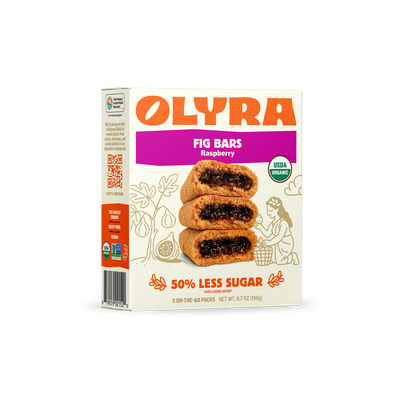 A Box of Olyra Raspberry Fig Bars 