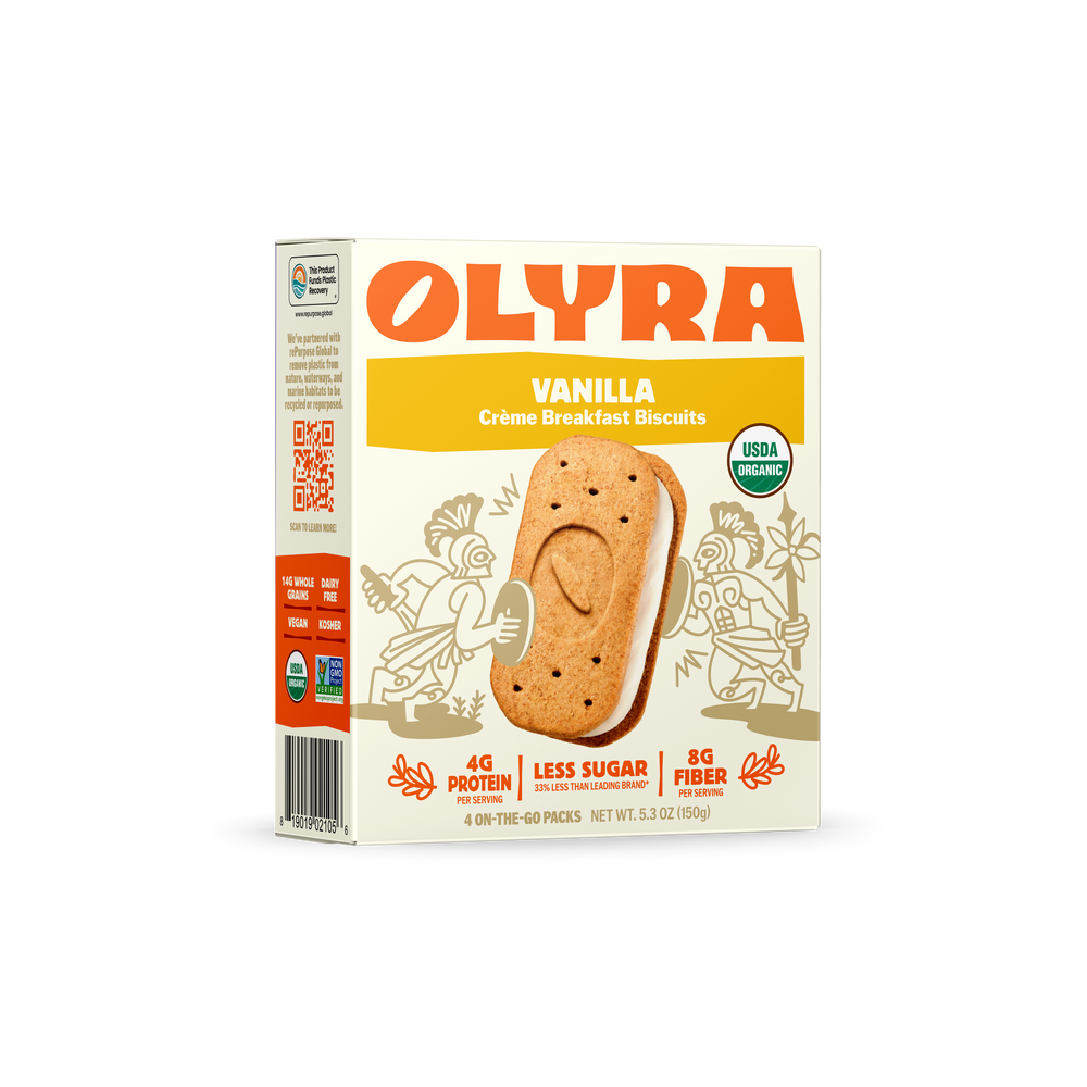 A Box of Olyra Vanilla Creme Breakfast Biscuits