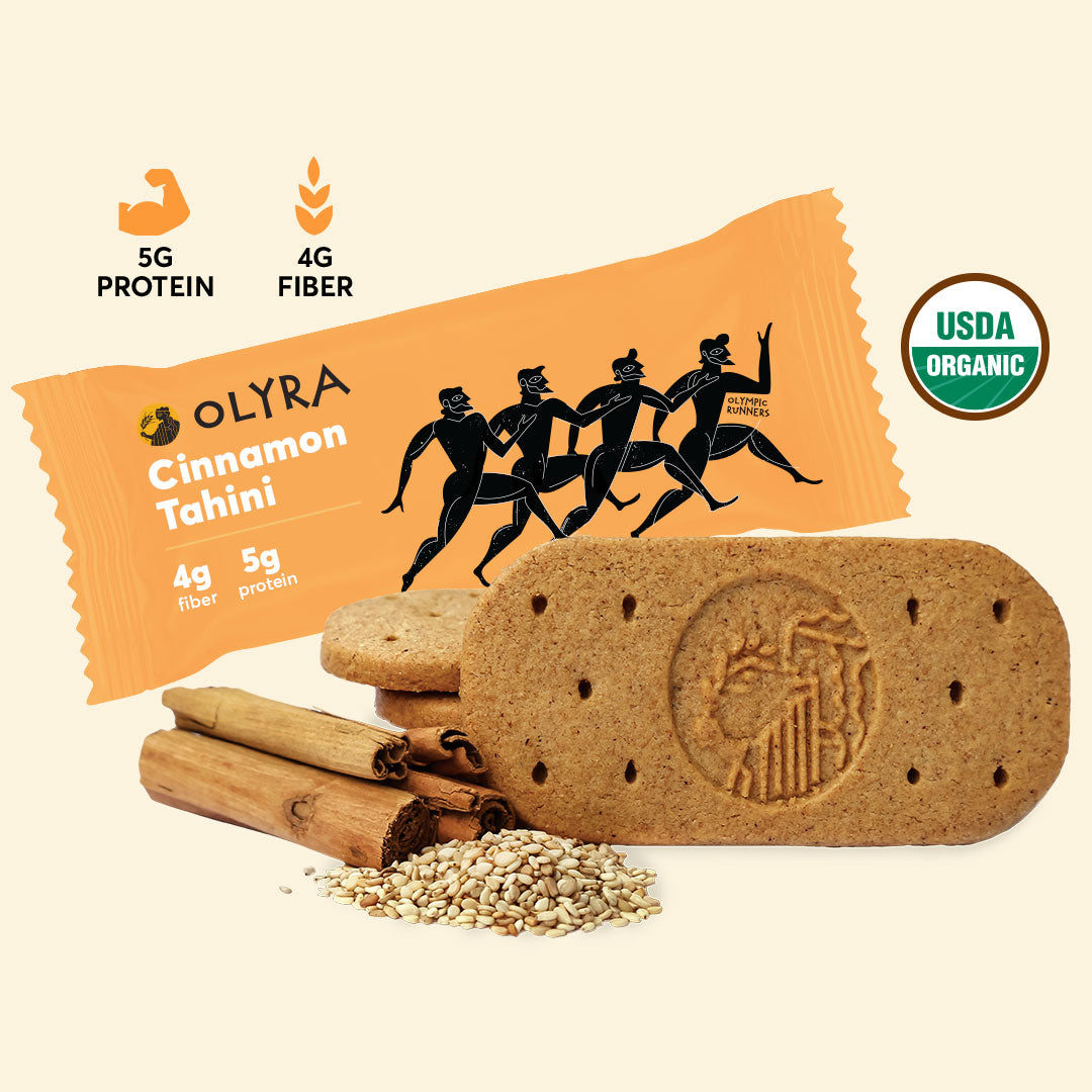 Olyra Cinnamon Tahini Bars - USDA Organic