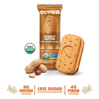 Peanut Butter Crème Breakfast Biscuits
