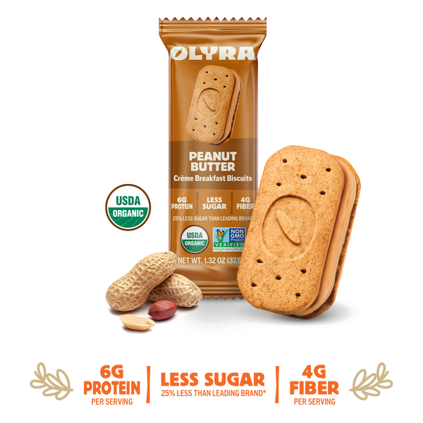 Peanut Butter Crème Breakfast Biscuits
