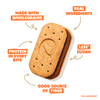 Dark Chocolate Biscuit with health benefits text on a white background