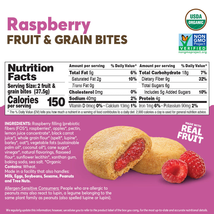 Raspberry Fruit & Grain Bites