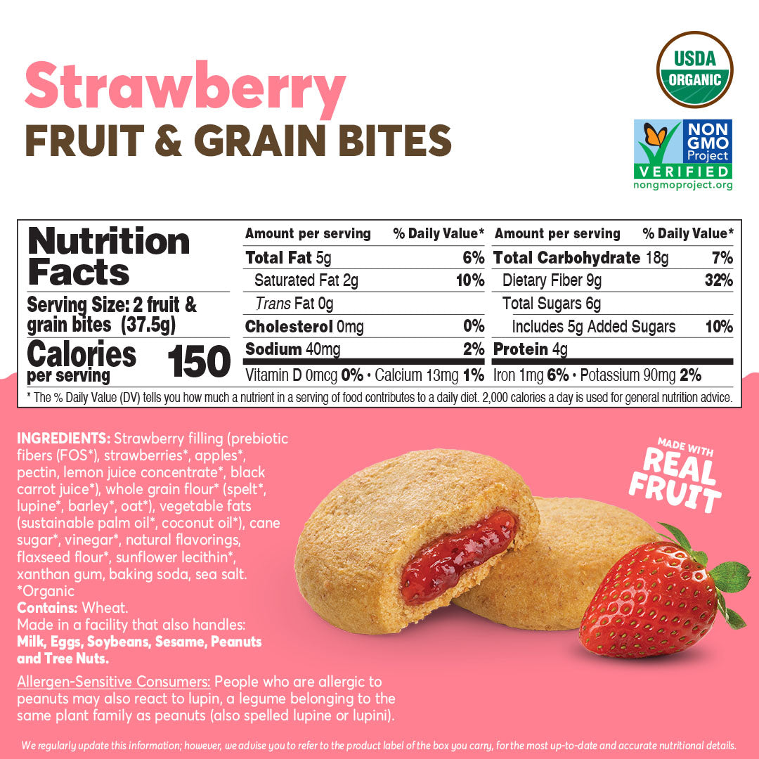 Strawberry Fruit & Grain Bites - 48-Pack