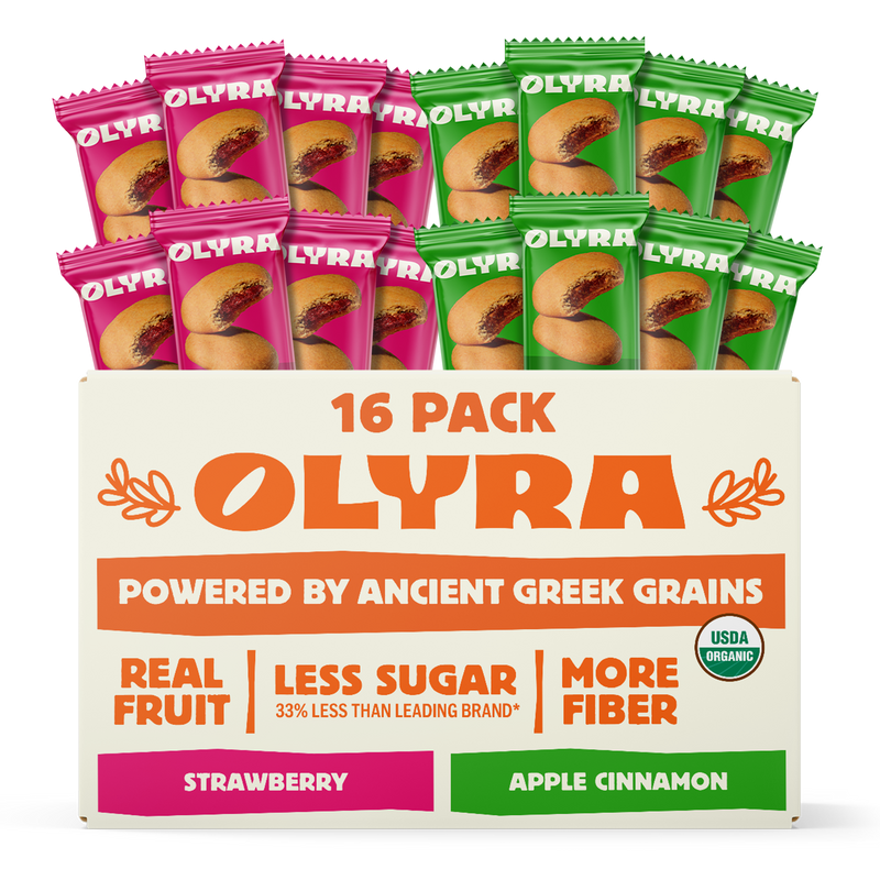 Olyra Fruit Lovers Bundle featuring Strawberry and Apple Cinnamon Soft Baked Bites