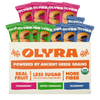 Olyra Fruit Lovers Bundle in strawberry, apple cinnamon, and blueberry flavors on a white background.
