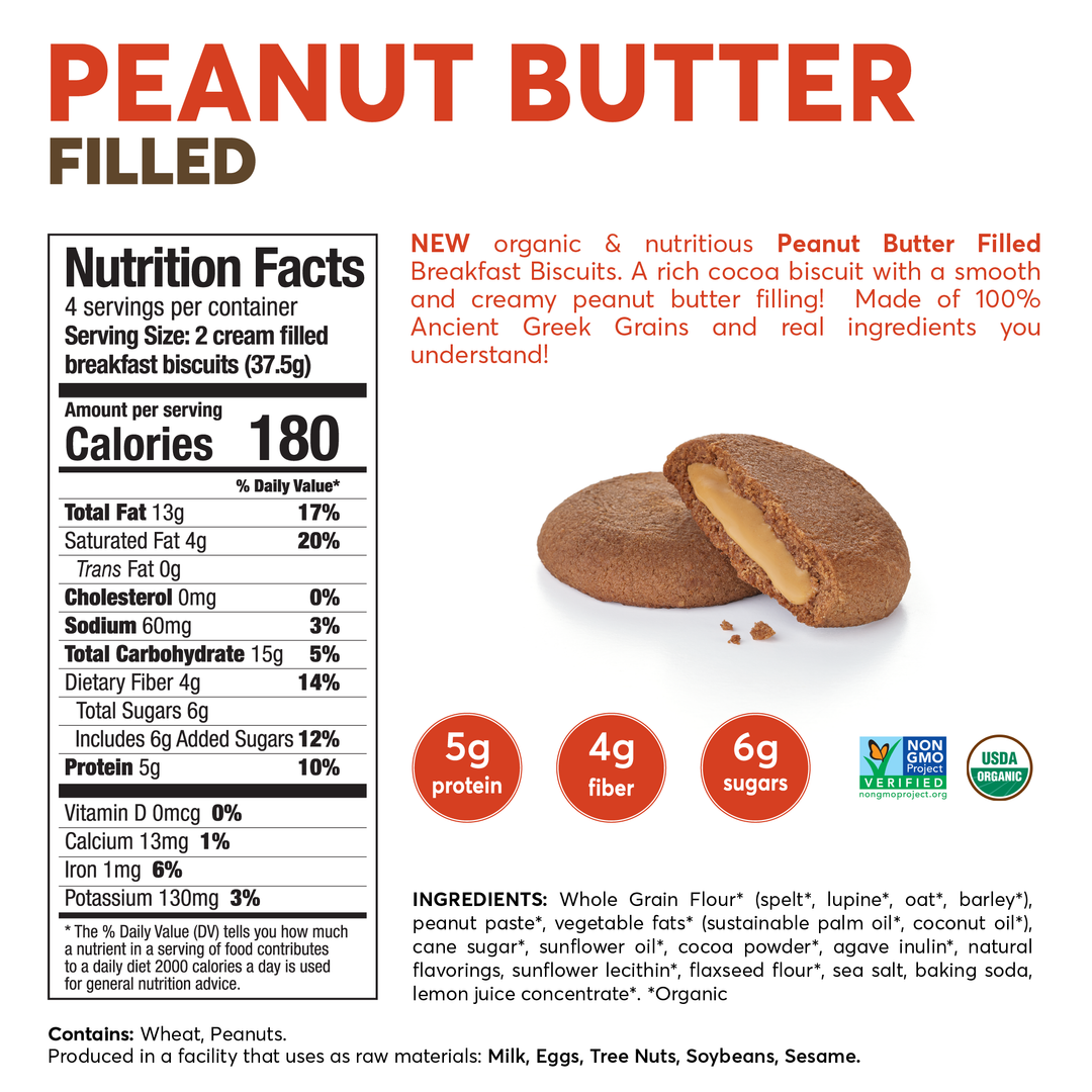 Peanut Butter Cream Filled Breakfast Biscuits - Bundle