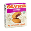 Box of Olyra Raspberry Soft Baked Bites on a white background