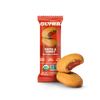 Olyra Dates & Honey soft baked bites packaging with two bites on a white background
