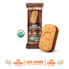 Olyra Dark Chocolate Creme Breakfast Biscuits packaging with a single biscuit on a background with details