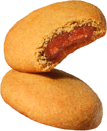 Olyra Soft Baked Bites with a strawberry jam filling